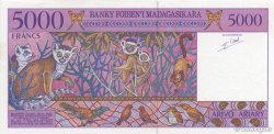 5000 Francs - 1000 Ariary MADAGASCAR  1994 P.078b SPL a AU