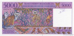 5000 Francs - 1000 Ariary MADAGASCAR  1994 P.078b UNC