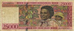 25000 Francs - 5000 Ariary MADAGASKAR  1998 P.082 fS