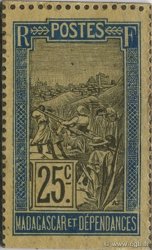 25 Centimes Zébu MADAGASCAR  1916 P.024 AU