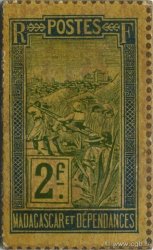 2 Francs MADAGASKAR  1916 P.033 fST
