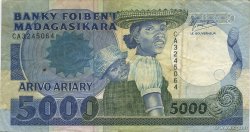 5000 Francs - 1000 Ariary MADAGASCAR  1988 P.073a F+