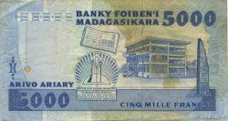 5000 Francs - 1000 Ariary MADAGASCAR  1988 P.073a TB+
