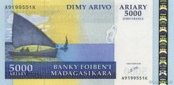 25000 Francs - 5000 Ariary  MADAGASCAR  2003 P.084