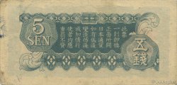 5 Sen CHINA  1939 P.M10 VF