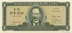 1 Peso CUBA  1986 P.102c q.FDC