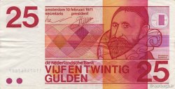 25 Gulden NETHERLANDS  1971 P.092 XF