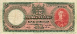 1 Pound FIJI  1951 P.040f VF