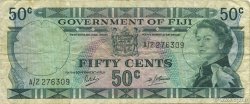 50 Cents FIJI  1968 P.058a F - VF