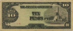 10 Pesos PHILIPPINES  1943 P.111a VF