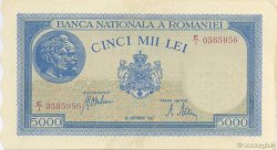 5000 Lei ROMANIA  1943 P.055 SPL+