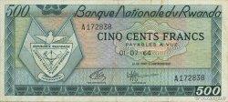 500 Francs RUANDA  1964 P.09a MBC+