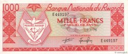 1000 Francs RUANDA  1976 P.10c q.FDC