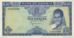 10 Kwacha ZAMBIA  1969 P.12a XF