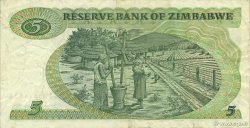 5 Dollars ZIMBABWE  1983 P.02c VF