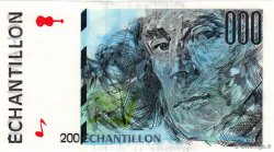 200 Francs EIFFEL Échantillon FRANCE regionalismo e varie  1990  FDC