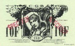 10 Francs Spécimen FRANCE regionalismo e varie  1993 