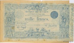 1000 Francs FRANCE regionalism and various  1883  VG