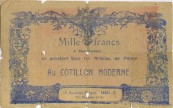 1000 Francs FRANCE Regionalismus und verschiedenen  1900  GE