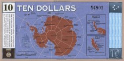 10 Dollars ANTARCTIQUE  2001  FDC