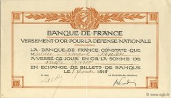 1000 Francs FRANCE regionalismo e varie  1916  SPL