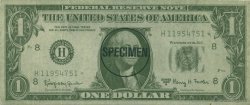 1 Dollar Spécimen UNITED STATES OF AMERICA  1963  VF