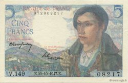 5 Francs BERGER FRANCE  1947 F.05.07 SPL+