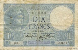 10 Francs MINERVE modifié FRANCIA  1940 F.07.24 BC