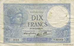 10 Francs MINERVE modifié FRANCIA  1940 F.07.25 BC+