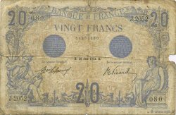 20 Francs BLEU FRANCIA  1912 F.10.02 RC