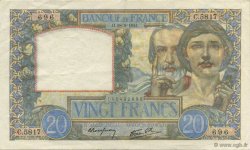 20 Francs TRAVAIL ET SCIENCE FRANCE  1941 F.12.18 XF+