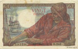 20 Francs PÊCHEUR FRANKREICH  1950 F.13.17 fVZ