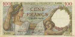100 Francs SULLY FRANCE  1939 F.26.16 VF