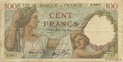 100 Francs SULLY FRANCIA  1940 F.26.21 q.BB