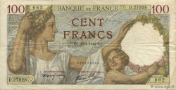 100 Francs SULLY FRANCE  1942 F.26.65 F+