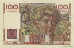 100 Francs JEUNE PAYSAN FRANKREICH  1945 F.28.01 fST+