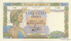 500 Francs LA PAIX FRANCE  1940 F.32.03 VF+
