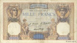 1000 Francs CÉRÈS ET MERCURE FRANCE  1927 F.37.01 F+