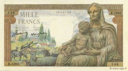 1000 Francs DÉESSE DÉMÉTER FRANCIA  1942 F.40.07 SC+
