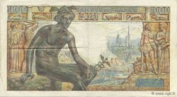1000 Francs DÉESSE DÉMÉTER FRANCE  1943 F.40.15 VF