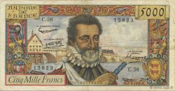 5000 Francs HENRI IV FRANCIA  1958 F.49.06 q.BB