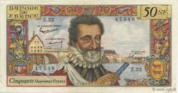 50 Nouveaux Francs HENRI IV FRANCIA  1959 F.58.02 q.SPL