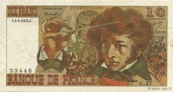 10 Francs BERLIOZ FRANKREICH  1974 F.63.04 fVZ