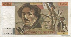 100 Francs DELACROIX modifié FRANKREICH  1979 F.69.02c SS