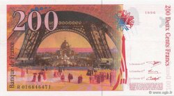 200 Francs EIFFEL Sans STRAP Fauté FRANCE  1996 F.75f4.02 AU+