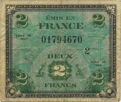 2 Francs DRAPEAU FRANCIA  1944 VF.16.02 BC+