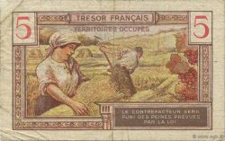 5 Francs TRÉSOR FRANÇAIS FRANKREICH  1947 VF.29.01 S to SS