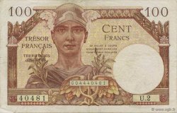 100 Francs TRÉSOR FRANÇAIS FRANKREICH  1947 VF.32.02 VZ