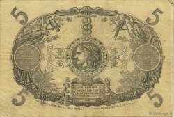 5 Francs Cabasson rouge ISOLA RIUNIONE  1923 P.14 BB