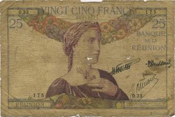 25 Francs ISOLA RIUNIONE  1940 P.23 q.B